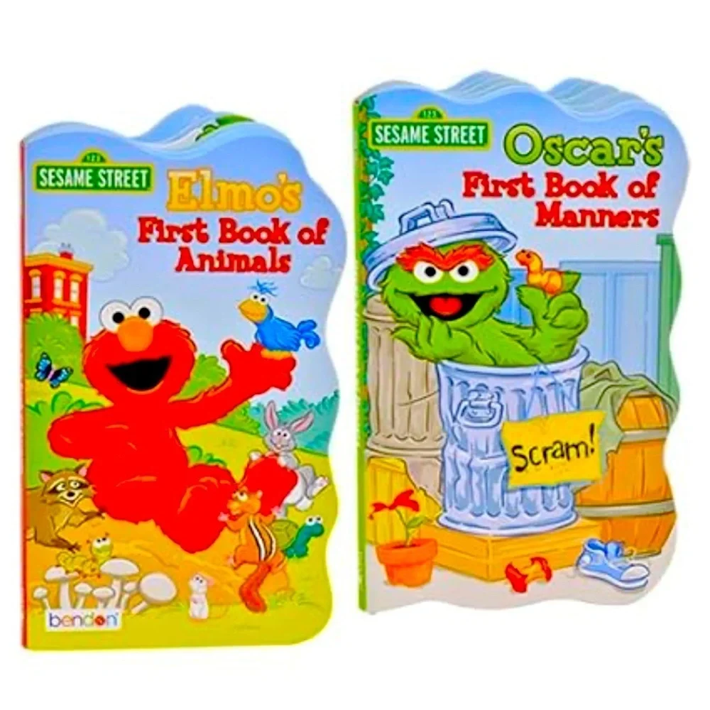 Sesame Street Shaped Board Books First Animals Rhymes Manners Elmo & Friends